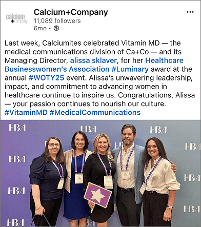 Calcium+Company named in MM+M's Agency 100 list